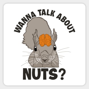 Wanna Talk About Nuts Eastern Gray Japanese Fox Squirrel Sticker